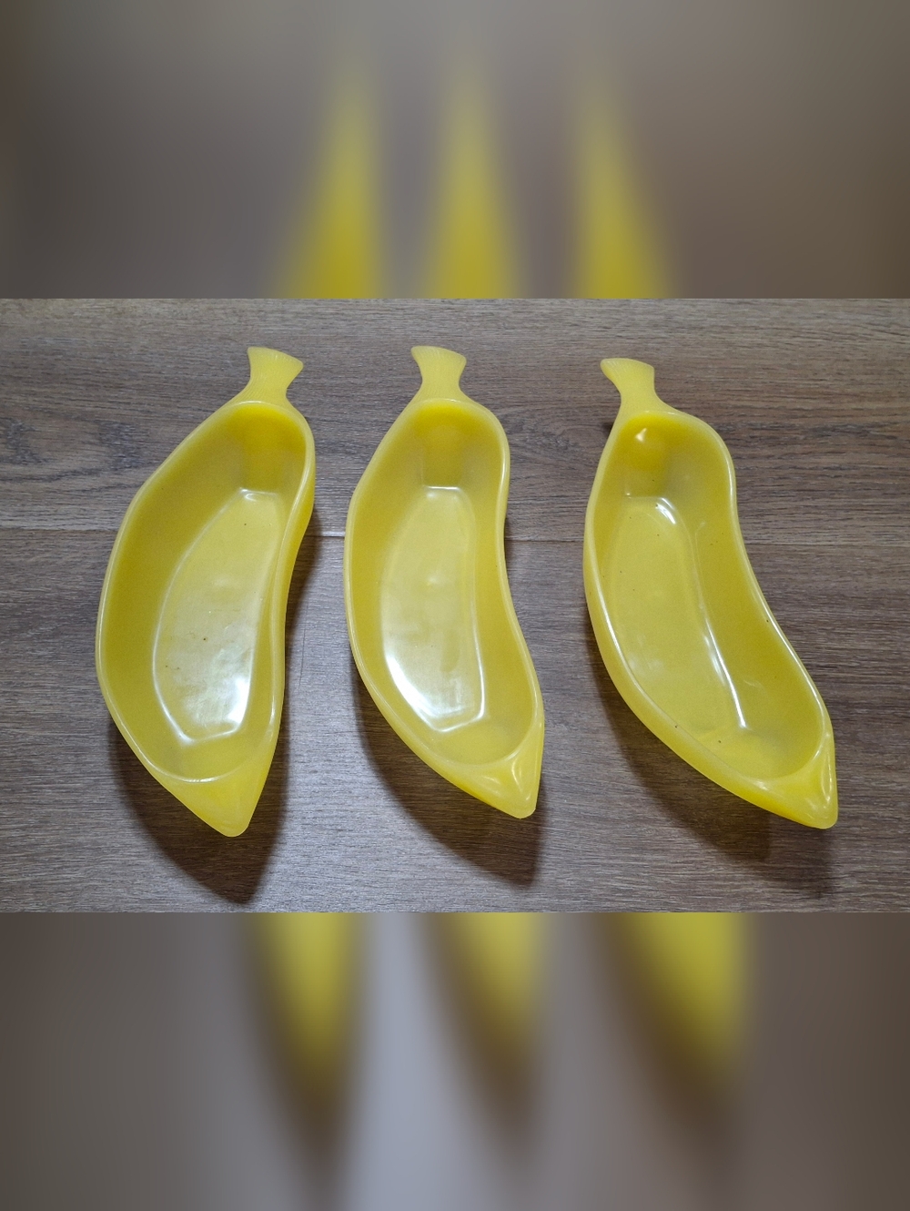 Banana Boat Banana Split Ice Cream Serving Bowls Set of 3.